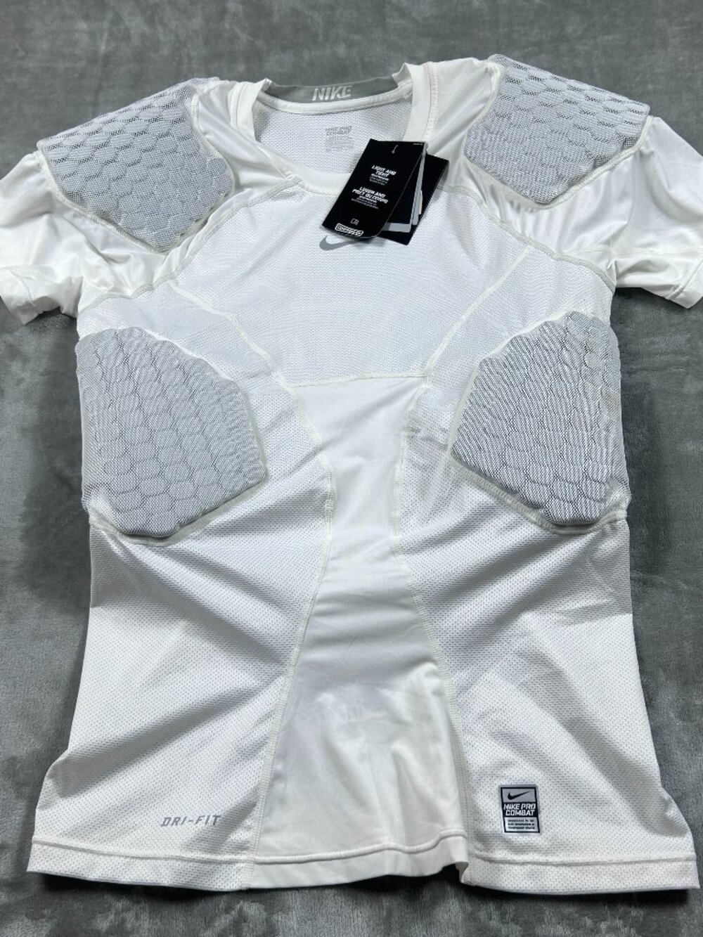 Nike Pro Combat Dri-Fit Padded Compression Shirt Men's White 2XL 533021-100